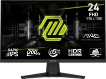 Monitor MSI 23.8" Mag G244F Full HD 0.5MS/200HZ DP/HDMI Preto