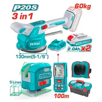 Combo 3 Em 1 Kit Total TOSLI250606 Assentador + Nível A Laser + Trena A Laser – com Acessórios