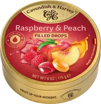 Bala de Frutas Cavendish & Harvey Raspberry & Peach Filled Drops - 175G