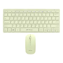 Teclado + Mouse FTX GK03S Wireless / Espanhol - Dourado