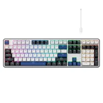 Teclado Gamer Redragon K689WBB RGB Wyvern USB Inglês - Branco Preto