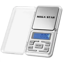 Balança de Bolso para Jóias Megastar BC49 para Até 500 G - Prata
