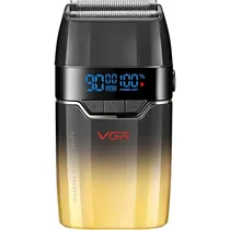 Aparelho de Barbear VGR V-308 Recarregável - Preto/Dourado
