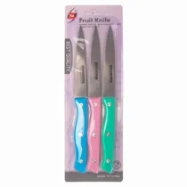 Jogo de Facas Coloridas com 3 Peças
 23CM