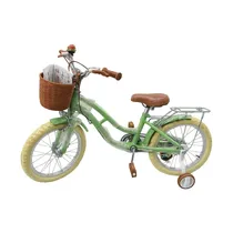 Bicicleta Infantil Vintage com Cesta Aro 18 – Verde Pastel Mod 390