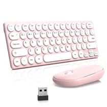 Teclado Satellite + Mouse AK-6032G 2,4GHZ Wireless - Rosa (Espanhol)