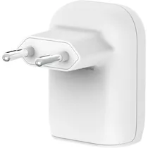 Carregador Duplo de Parede Belkin WCB007VFWH USB-C PD PPS USB-C 25W-USB A 12W - Branco