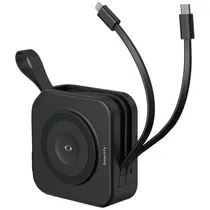Carregador Portátil Smartfy PBK03B - 3 Em 1 - 22.5W - 10000MAH - com Cabo USB-C/Lightning - Preto
