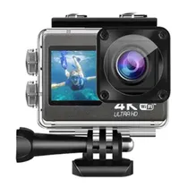 Camera de Açao Abc A3070 / 4K / 20MP / 64G / Wifi / 30M / com Acessórios - Preto