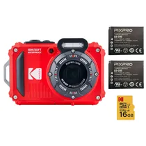 Câmera Digital Kodak Pixpro WPZ2 Red + 2 Baterias/Microsd 16GB