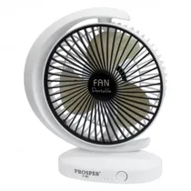 Mini Ventilador de Mesa Prosper P-302 / Recarregavel - Branco