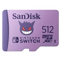 Cartão de Memória Micro SD Sandisk Pokémon Nintendo Switch 512GB 100MBS - SDSQXAO-512G-GN6ZK