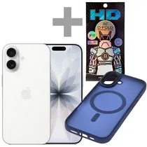 Apple iPhone 17 A3258 Esim 256GB/8GB Ram de 6.3" 48+48MP/18MP + Pelicula + Capa Azul/Transparente