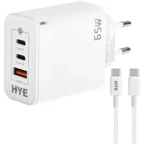 Carregador Hye HYEC79C 2 USB/USB-C de 65 Watts + Cabo USB-C
