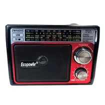 Radio Portatil Ecopower EP-F35B Rojo USB/SD/FM/AM
