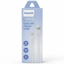 Cabo Philips DLC3001AW/70 USB A USB-C 1 Metro - White