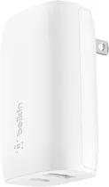 Carregador de Tomada Belkin USB-C/USB-A Dual Wall WCB007VFWH 37W - Branco
