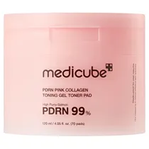 Discos Esfoliantes Medicube Pink PDRN com Salmão, 70 Unidades.