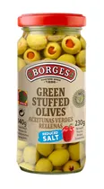 Aceitunas Borges Rellenas Green Stuffed Olives 230G 011806*