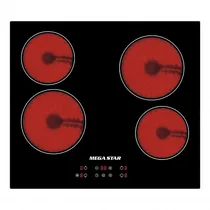 Cozinha Elétrica Megastar COOKTOP3 com 4 Fornalhas/LED/220V - Preto