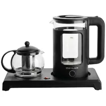 Kit Jarra Elétrica Qylar Vittaduo QY-2204 - 1.5L + 1.2L - 1500W - 220V 50/60HZ - Preto e Transparente