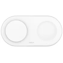 Carregador Magnético Wireless Belkin WIZ021VFWH 2-IN-1 15W Boostcharge QI2 Magsafe - Branco