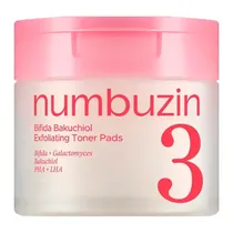 Almofadas Tônicas Numbuzin No.3 Bifida Bakuchiol Exfoliating 70 Unidades