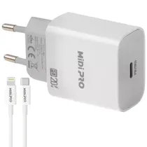 Ac Cel Fonte Midi Pro MDP-20W 2USB-C c/Cabo Branco