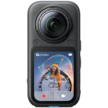 Câmera de Ação INSTA360 X6 8K 360 Camera Standard Bundle Cinsabxa - 72MP - 8K - À Prova D'Água - Preto