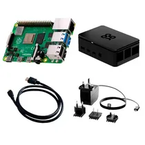 Raspberry Pi 4 Model Starter Kit 4GB Case Plastic 387676