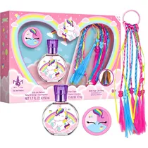 Kit Perfume Infantil Disney Eau MY Unicorn Edt 50ML + Sombra + Tranças - Feminino 3 Peças