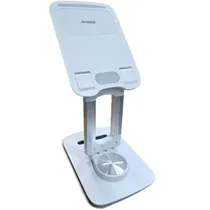 Rtako Soporte Smartphone/Tablet ZJ-P01 Rotating Stand White