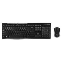 Kit Teclado e Mouse Logitech MK270 920-004432/4426 Wireless Espanhol - Preto