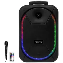 Caixa de Som Prosper P-1084 8" 8.000 Watts P.M.P.O com Bluetooth/USB/FM - Preta