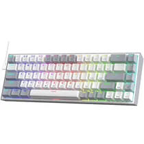 Teclado Gamer Redragon Castor K631WG-RGB - com Fio - Inglês - Mecânico - Cinza