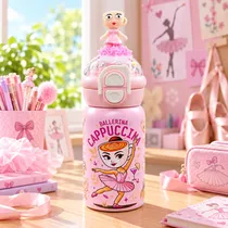 Garrafa Térmica Infantil Ballerina Cappuccina Rosa 500 ML