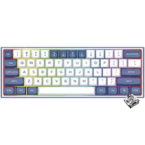 Teclado Gamer Wireless Redragon K717 Alcor Mechanical Ingles Branco Azul