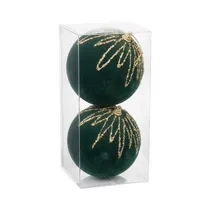 Conjunto de Bolas de Natal Oriente MG260781 10CM 2 Peças