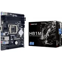 Placa Mãe 1150 Biostar H81MHV3 3.0 2XDDR3, 1XVGA D-Sub, 1XHDMI, 2XUSB-A 3.0, 2XUSB-A 2.0, 1XRJ45, 1XAUDIO, M-ATX