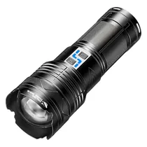 Lanterna LED Smiling Shark SD-5998 com Zoom / 6 Modos / 2800MAH / Recarregavel - Preto