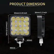 Reflector -Barra de LED PNT- LL48A - 48W- Quad - (Par)