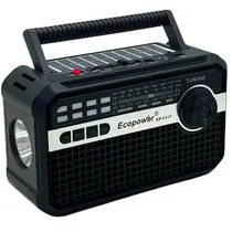 Radio Ecopower EP-F317 Bluetooth/ USB/ SD/ FM/ AM/ Panel Solar - Black