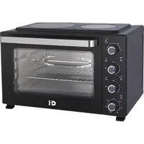 Forno Elétrico HD Play HD480B com Fogão Vitrocerâmico - Preto 48L