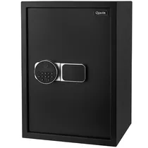 Cofre Digital Quanta QTCFB43 com Biometria / 43 Litros / Senha de 8 Dígitos / A Pilha - Preto
