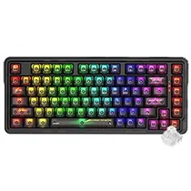 Teclado Gamer Mecânico Redragon K649CTB-RGB-Pro Elf Pro Wireless / Inglês - Transparente