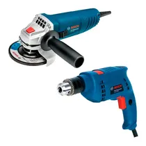 Combo 2 Em 1 Kit Bosch Furadeira 550W GSB 550 + Lixadeira 850W GWS 850 – com Acessórios