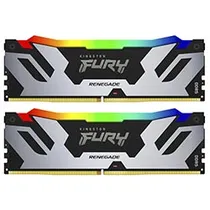 Memória Ram Kingston Fury Renegade DDR5 96GB (2X48GB) 6400MHZ RGB - Preto / Prata (KF564C32RSAK2-96)