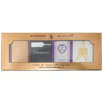 Al Haramain Kit 4X10ML Amber Oud+L'Aventure+Azlan Amber+Blanche R (02)