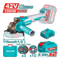 Lixadeira A Bateria Total TAGLI4108112 – 1080W / 42V / com 2 Baterias / 2AH