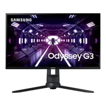 Monitor Samsung Gaming Odyssey G3 LF24G35TFWLXZP 24" Full HD (1920 X 1080), 144HZ, 1MS, 1XHDMI 2.0, 1XDISPLAYPORT 1.2, 1XVGA (D-Sub), 1XCONECTOR de Audio, AMD Freesync Premium, Preto